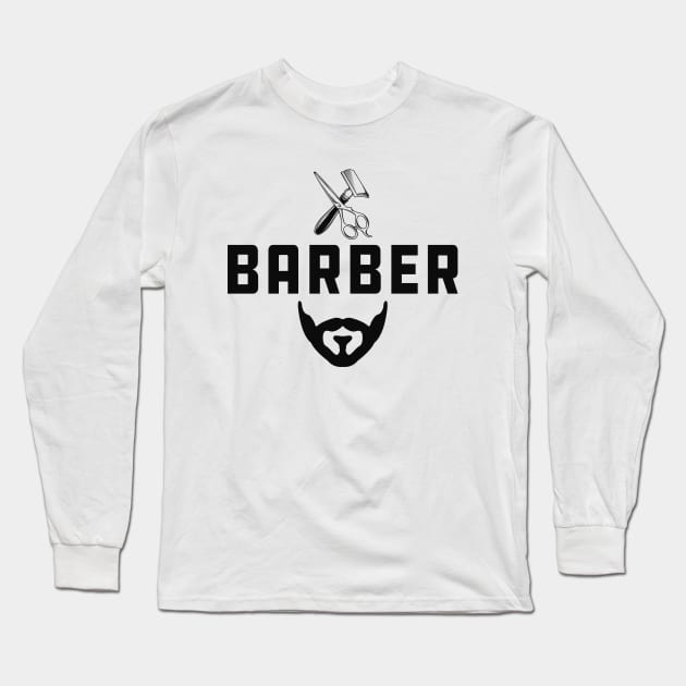 Barber Long Sleeve T-Shirt by KC Happy Shop